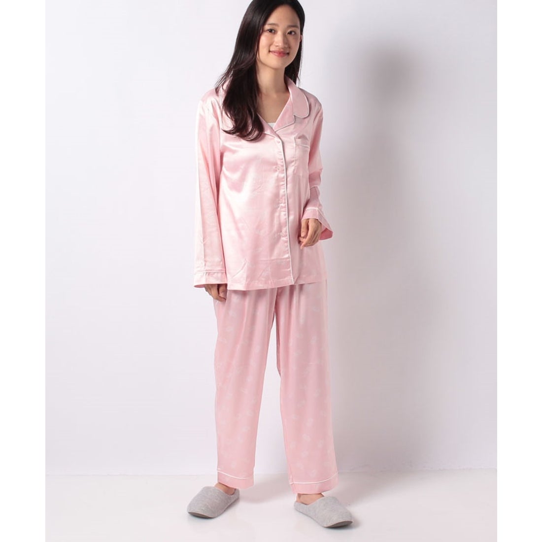 フルーツオブザルーム FRUIT OF THE LOOM サテンパジャマセット 長袖