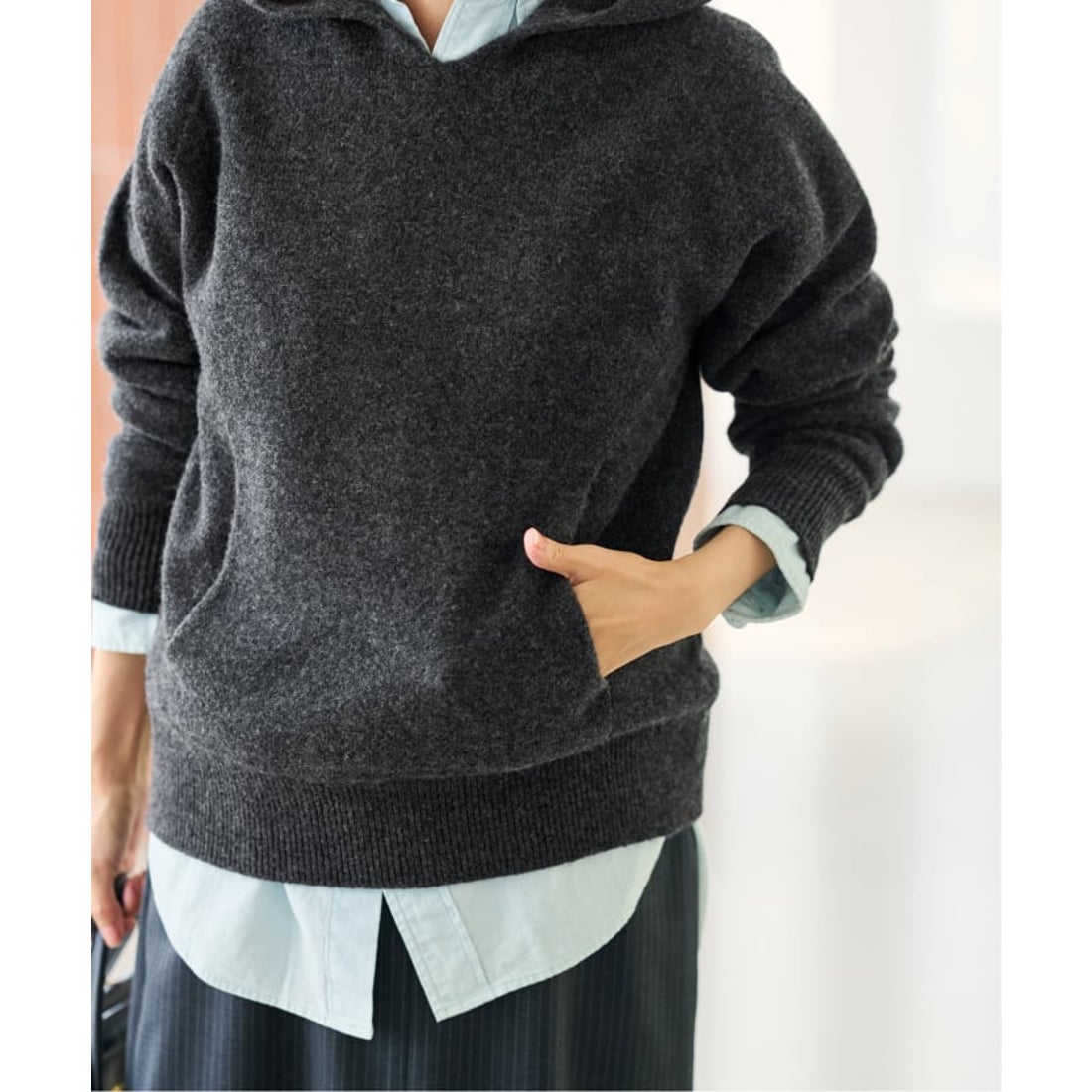フレームワーク FRAMeWORK ≪追加予約≫圧縮ウールフードプルオーバー