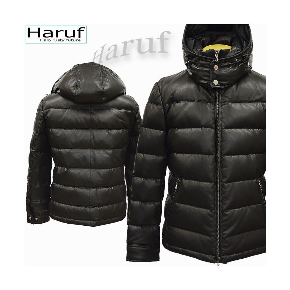 ハルフ Haruf ダウンジャケット ダウンコート メンズ 本革 レザー