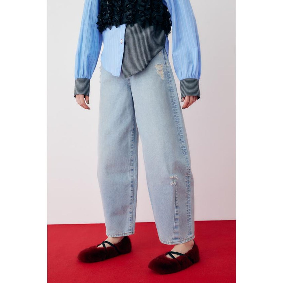 ヘリンドットサイ HeRIN.CYE Cocoon denim pants （IDG