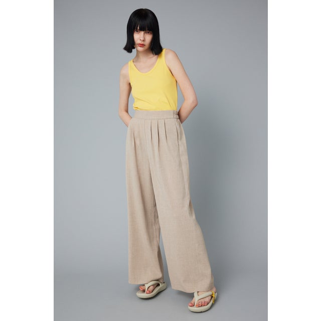 アナザーエス ANOTHER S タック入りワイドチノパン （ベージュ