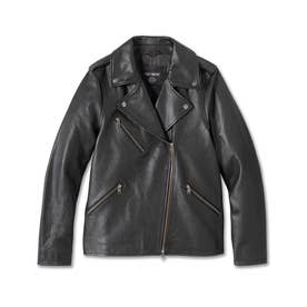 バックインブラックレザーバイカージャケット -ハーレーダビッドソン