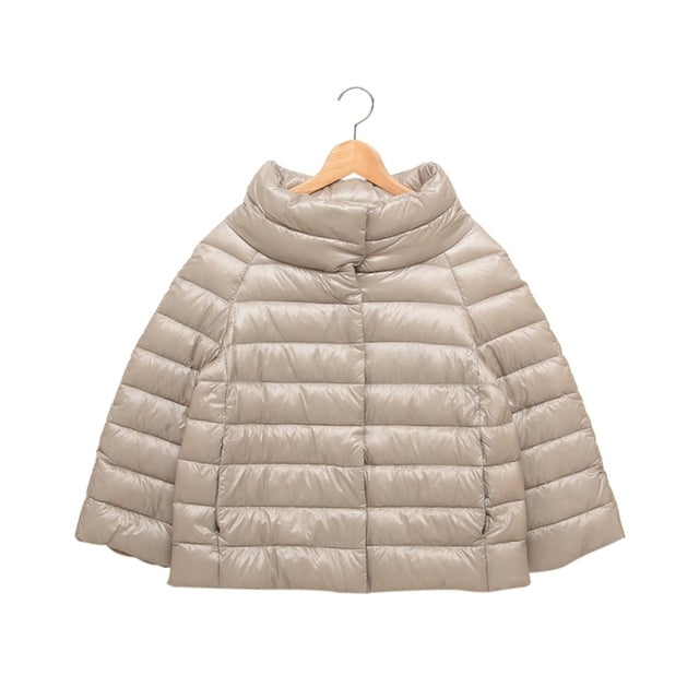 1316】ヘルノ 切り替えライトダウンジャケット コート ベージュ 44