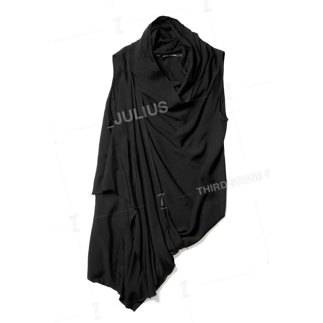 ユリウス JULIUS VISCOSE/CUPRO GABA DRAPE SHIRT （BLACK） -FASCINATE
