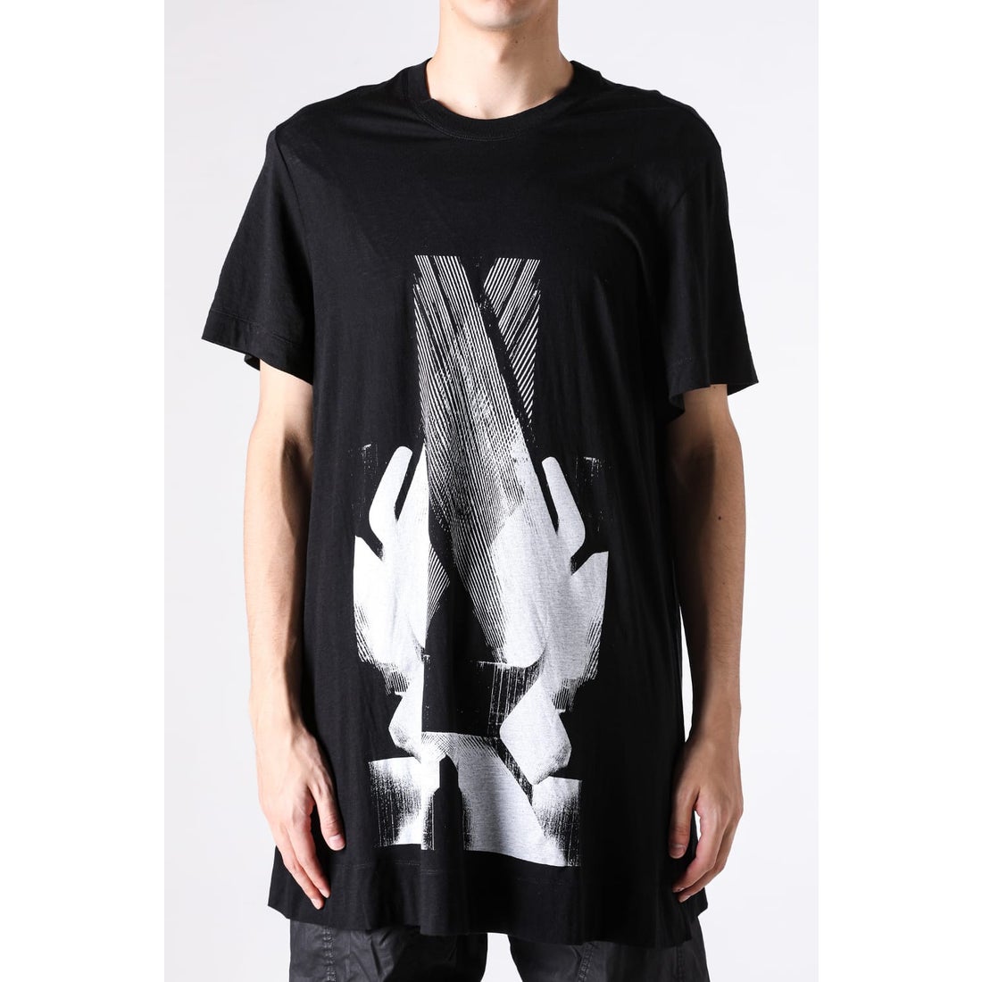 JULIUS COTTON/SILK JERSEY LONG T SHIRT （BLACK） - Osaka / Kyoto
