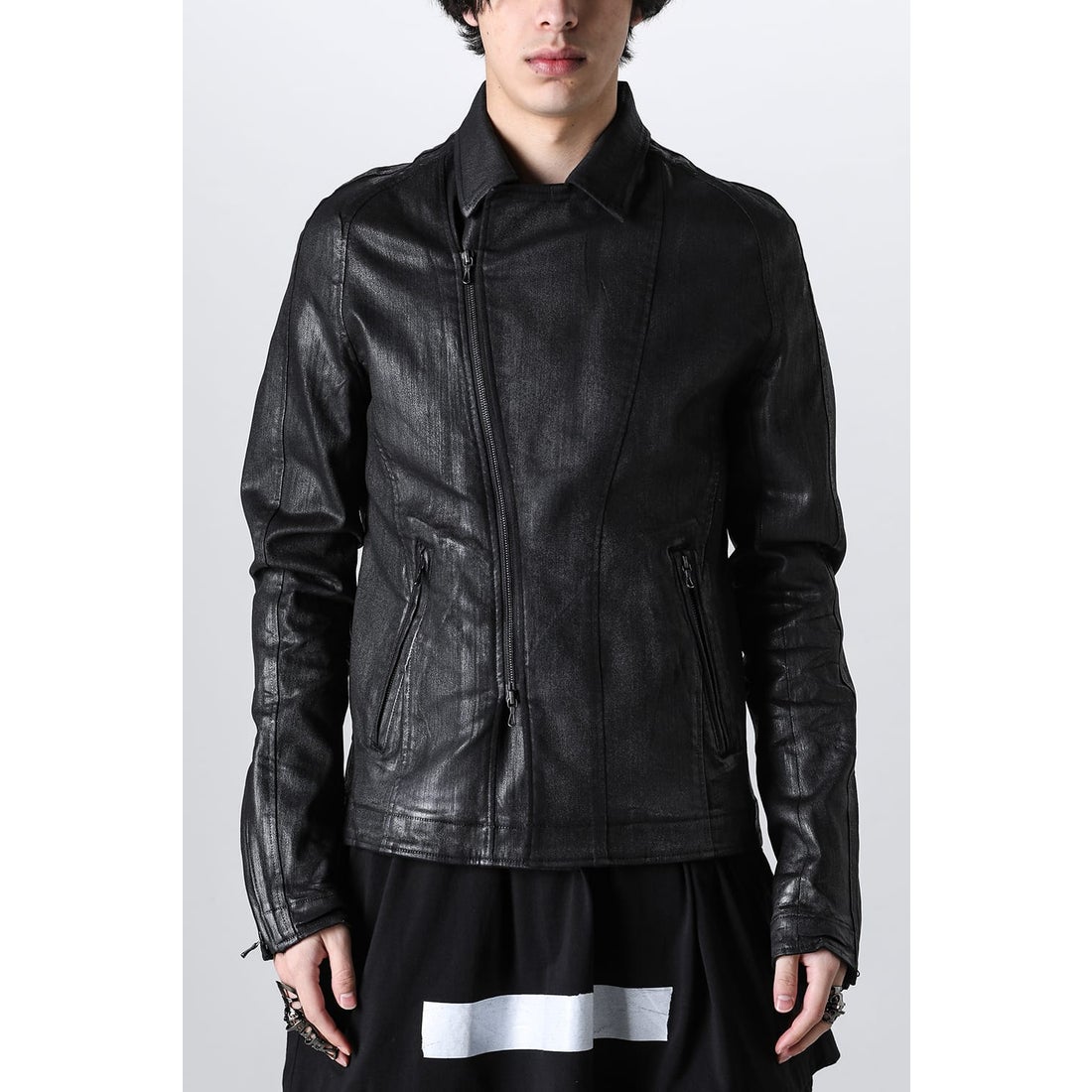 JULIUS Coated Denim Jacket （Black） - Osaka / Kyoto, Ship