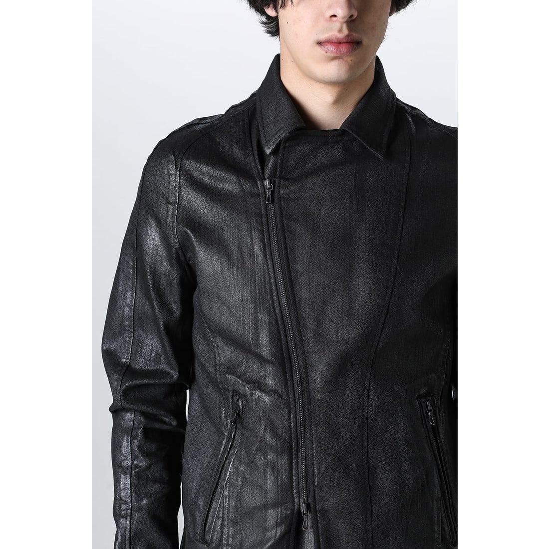 JULIUS Coated Denim Jacket （Black） - Osaka / Kyoto, Ship