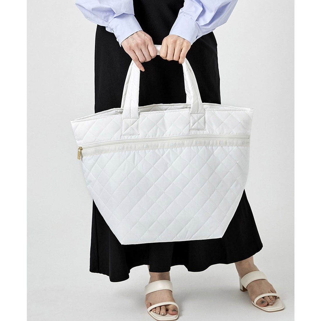 レスポートサック LeSportsac MAXI TOTE BAG （ピュアホワイトキルト