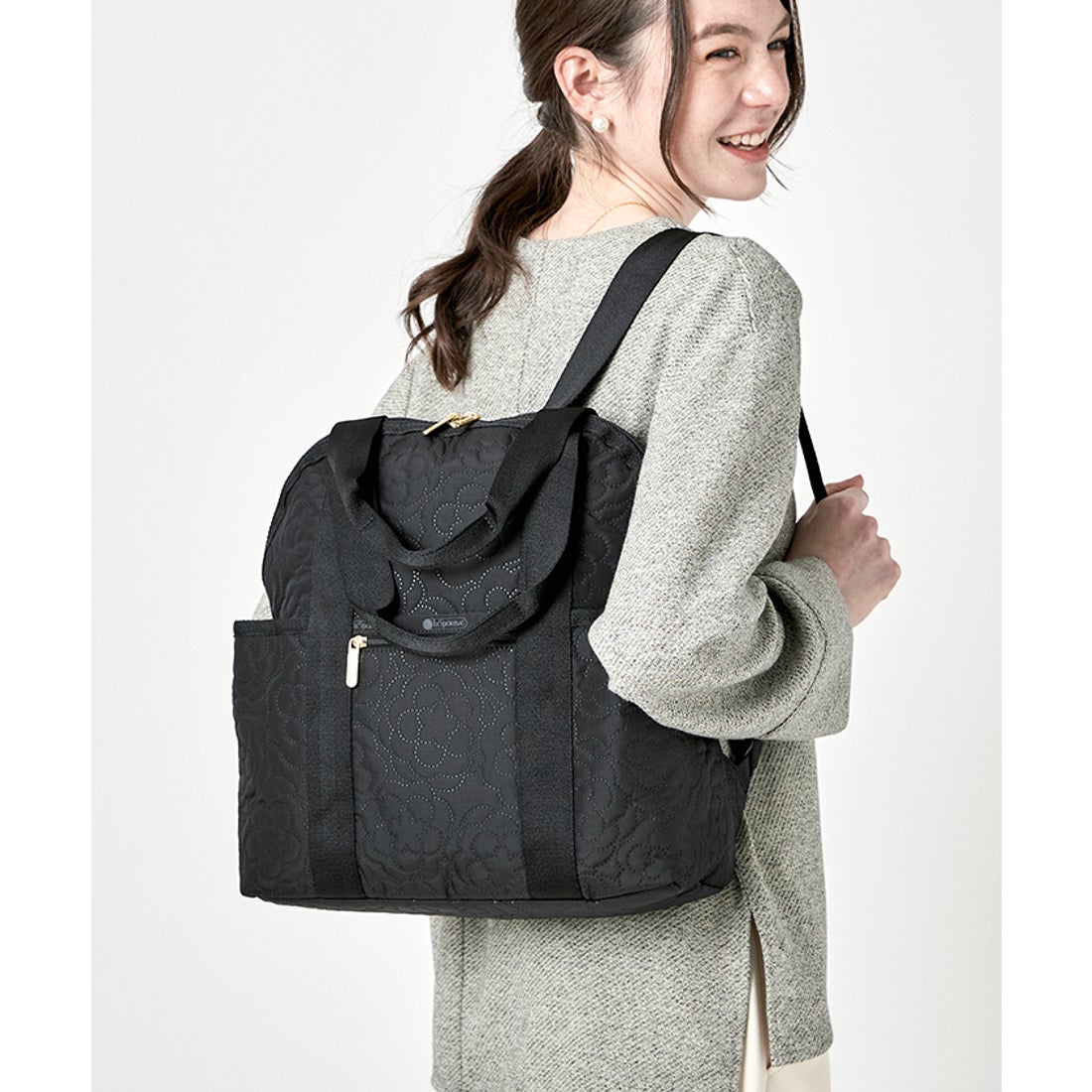 レスポートサック LeSportsac DOUBLE TROUBLE BACKPACK （パフィー
