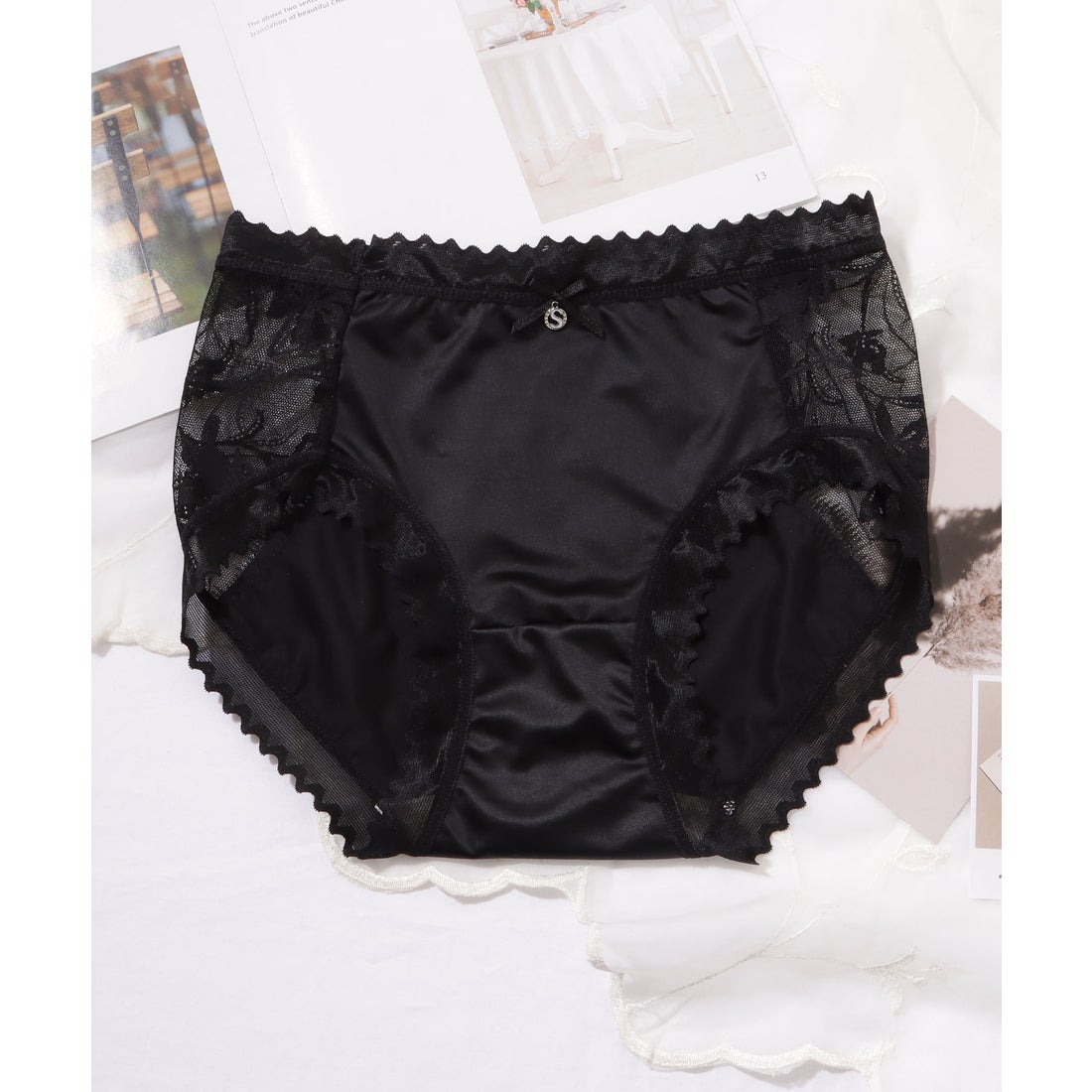 レースレディース Lace Ladies 【6枚セット】リボンチャームサイド