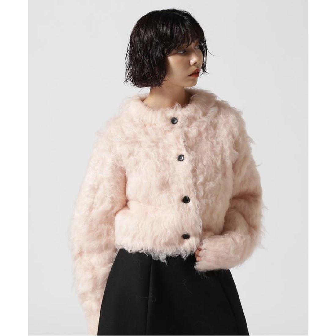 エルエイチピー L.H.P. CLANE/クラネ/SHAGGY SHORT KNIT CARDIGAN