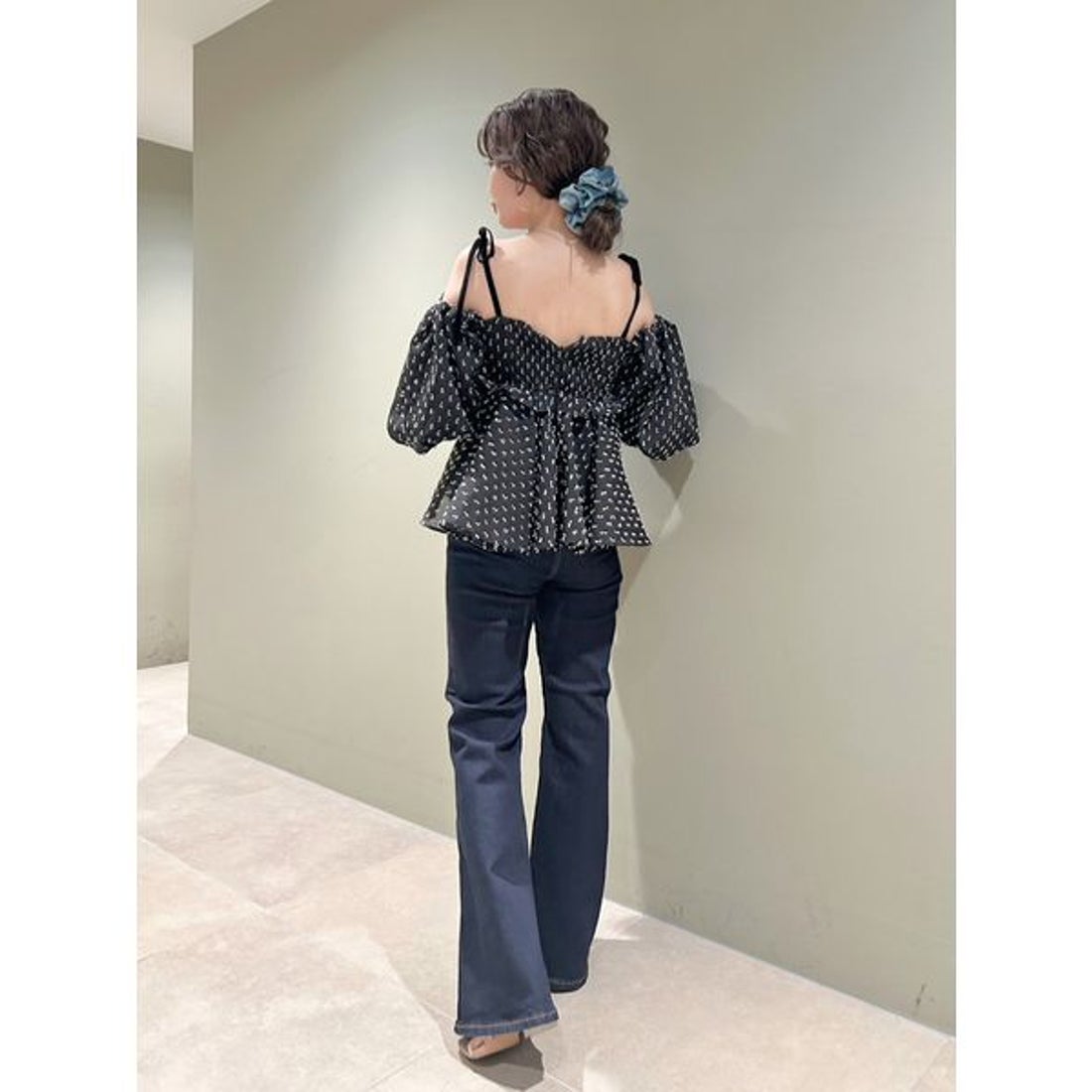 リリーブラウン LILY BROWN 3wayジャガードペプラムビスチェ （BLU