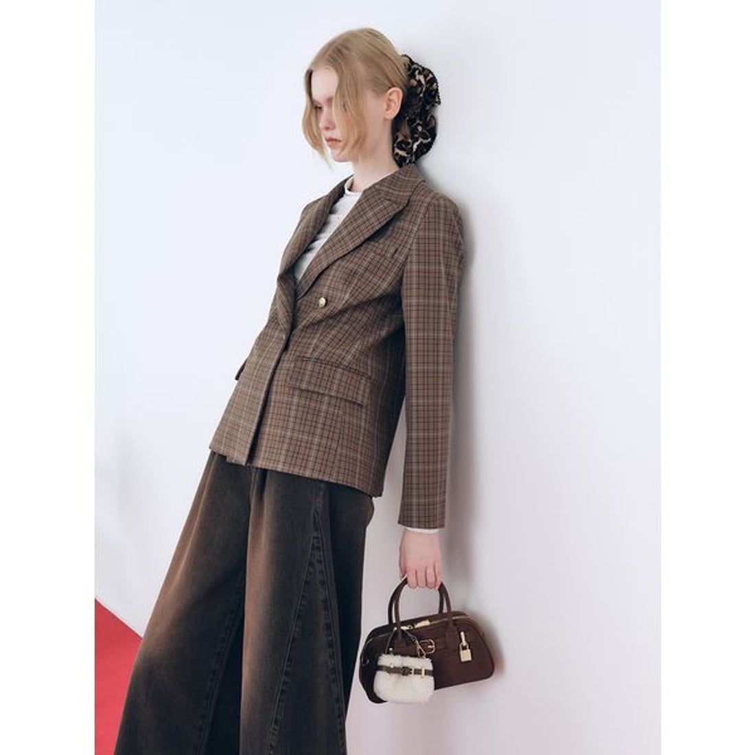 リリーブラウン LILY BROWN 金釦ダブルブレストジャケット （CHECK