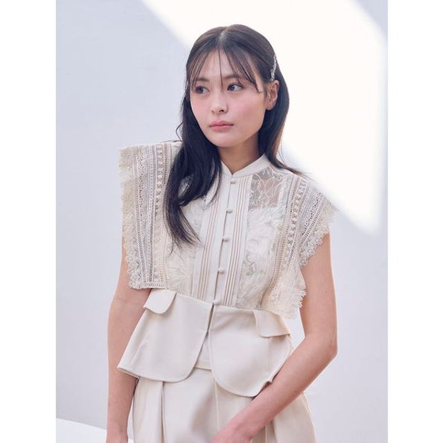 スナイデル SNIDEL エンブロイダリー楊柳ブラウス （MIX