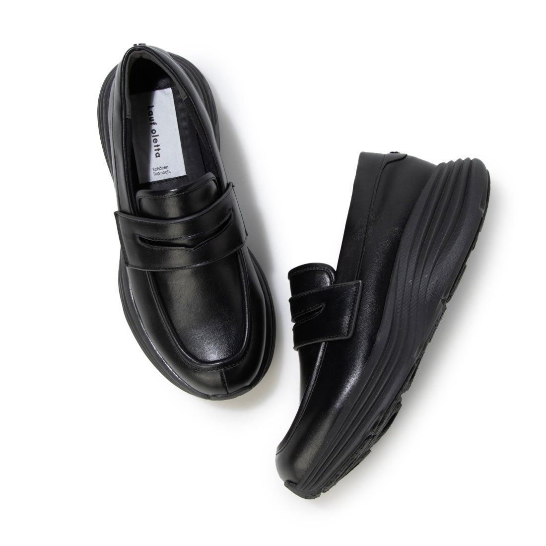 ラフオレッタ Lauf oletta 軽量厚底ローファースニーカー(L129