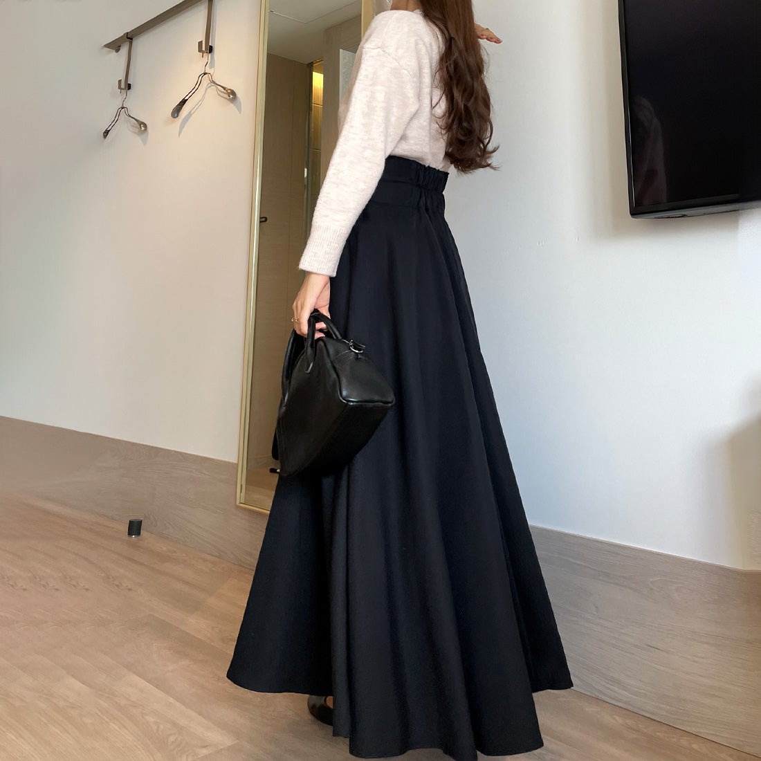 ルエレ Louere Louere ハイウエストボリュームフレアスカート