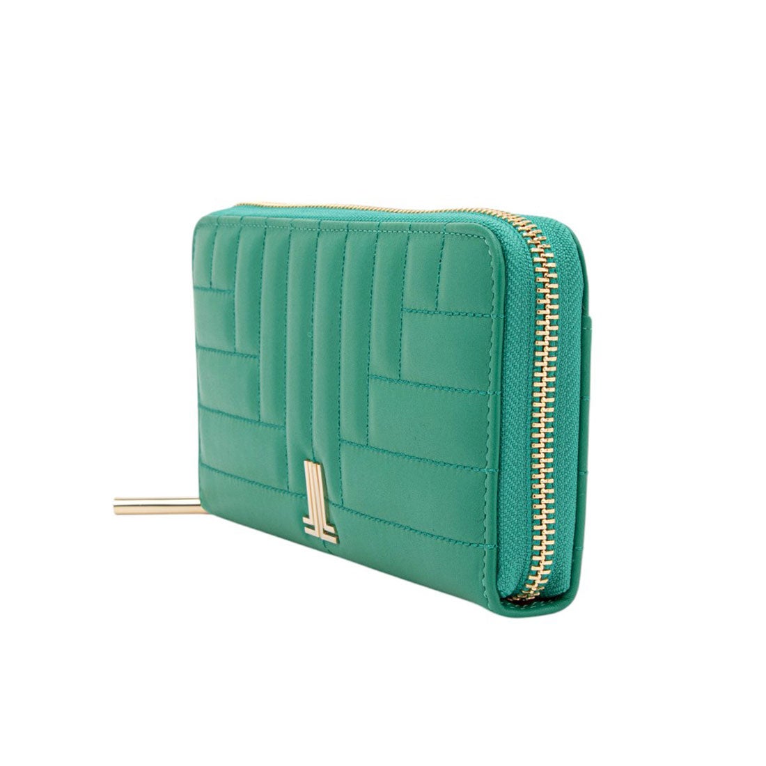 LANVIN en Bleu ベルシー ラウンドファスナー長財布 グリーン -靴