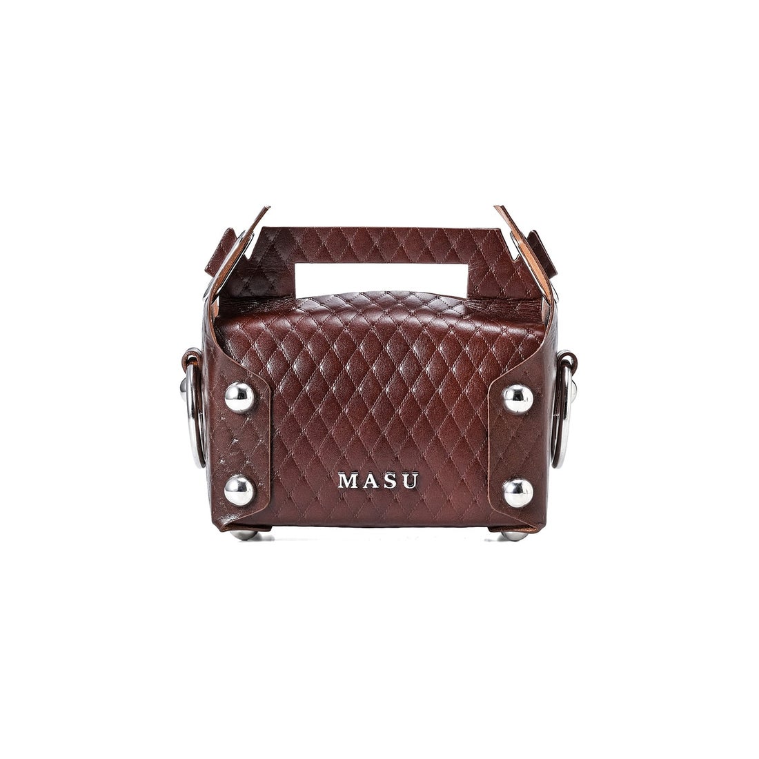 エムエーエスユー MASU LEATHER CAKE BAG （Brown） -FASCINATE