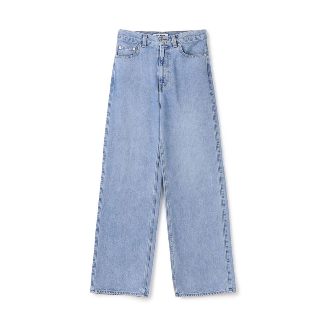 マカフィー MACPHEE デニム ワイドストレートパンツ （63 ライトブルー