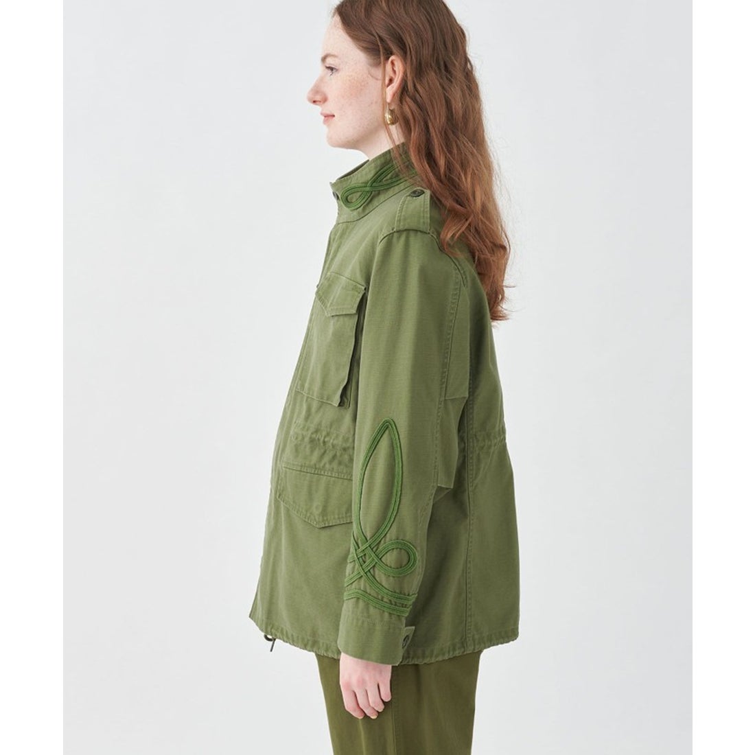 マカフィー MACPHEE スラブバックサテン ミリタリージャケット （57