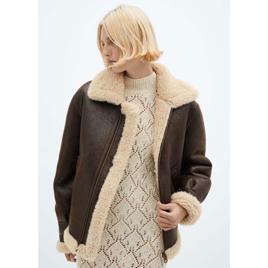 ジャケット .-- EARHART （ブラウン） -MANGO - マンゴ公式オンライン