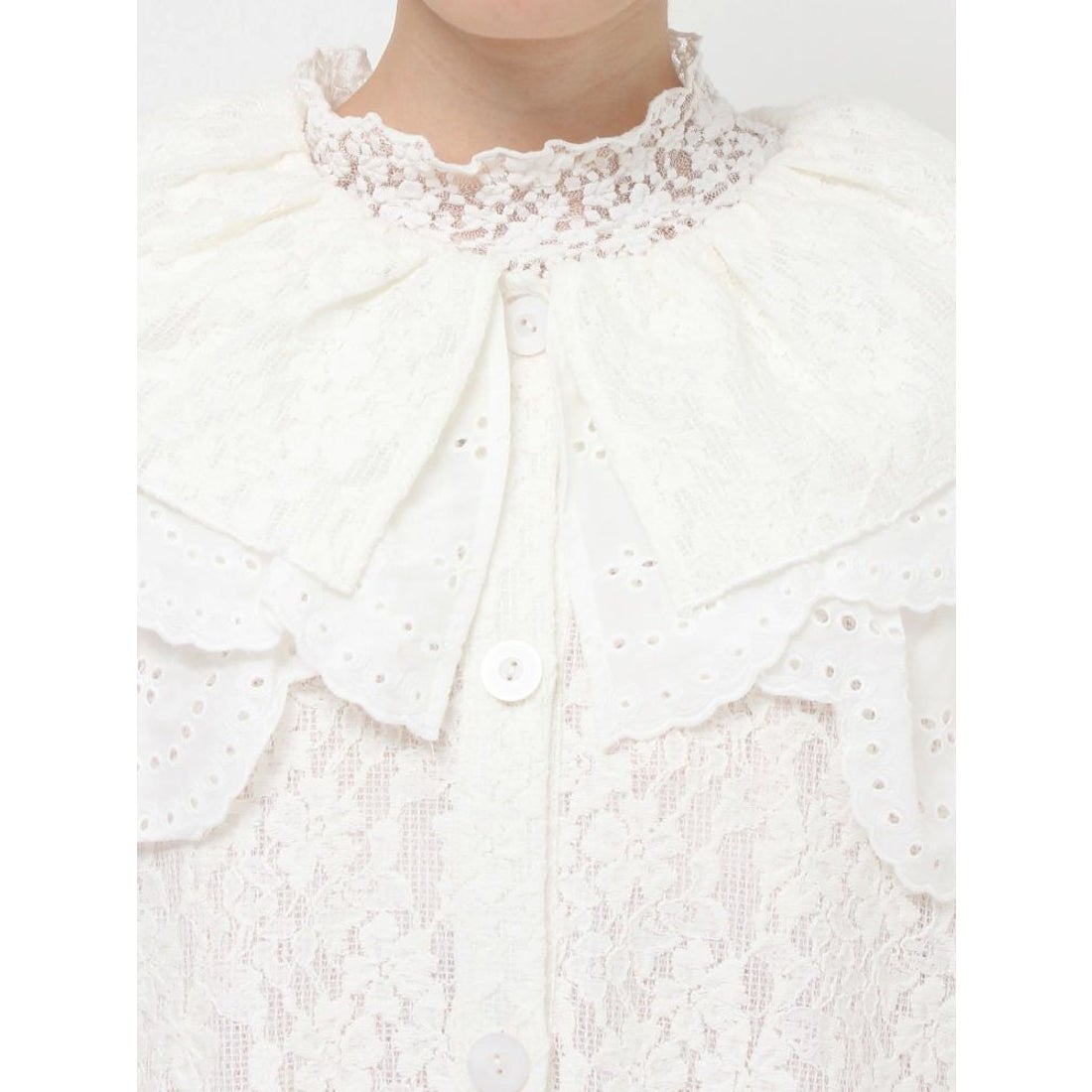 メリージェニー merry jenny フリルフリルレースジャケット （オフ