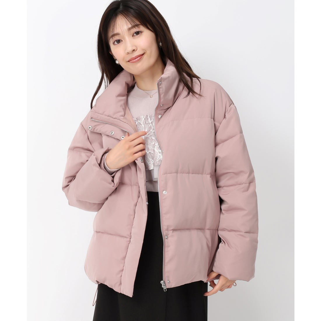 ミッシュマッシュ MISCH MASCH 2024秋冬新作スタンドネックボリューム