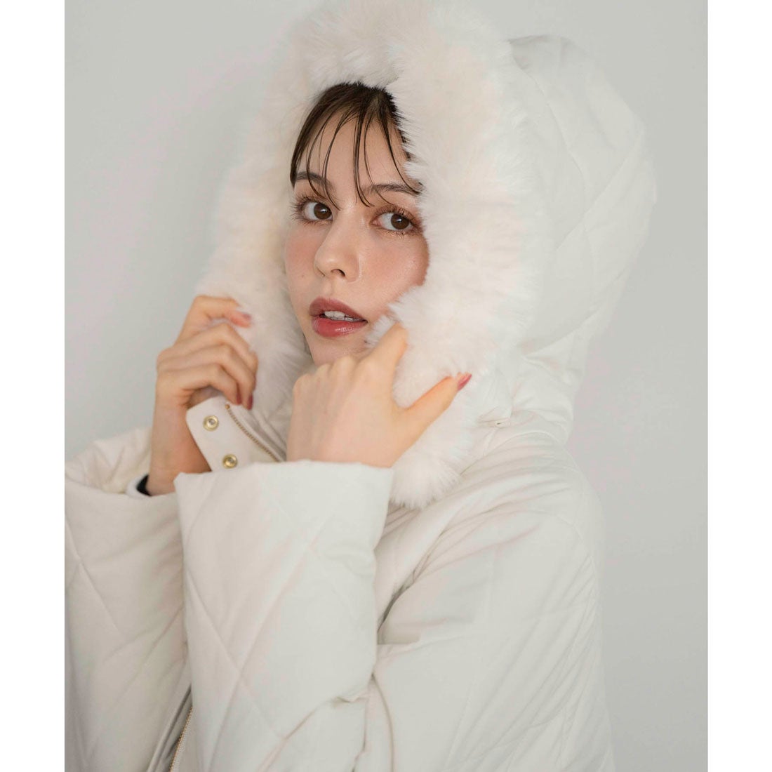 ノエラ NOELA ドロスト中綿コート （オフホワイト） -ファッション通販