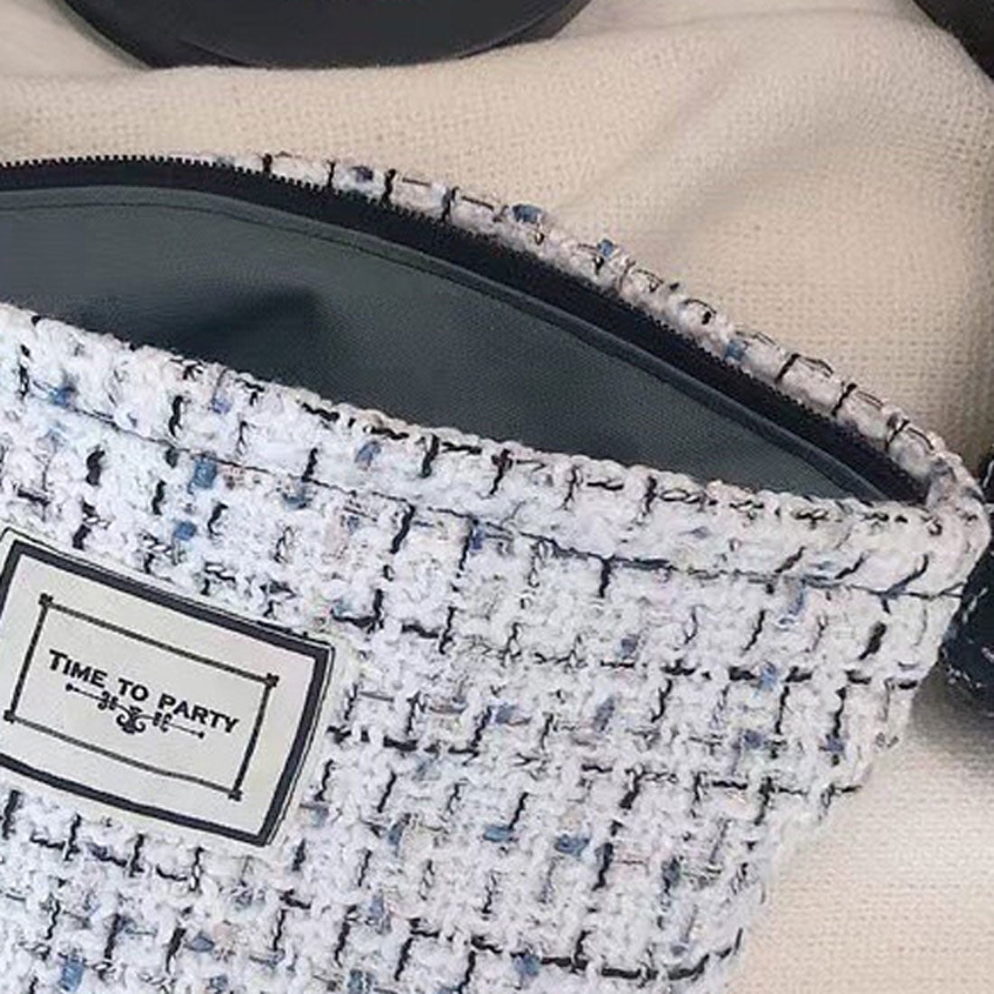 ノンヘッジ non-hedge ツイードポーチ （クロ） -靴＆ファッション通販