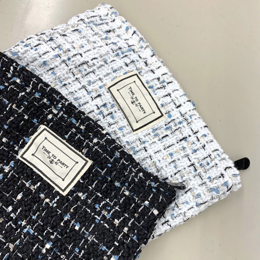 ノンヘッジ non-hedge ツイードポーチ （クロ） -靴＆ファッション通販