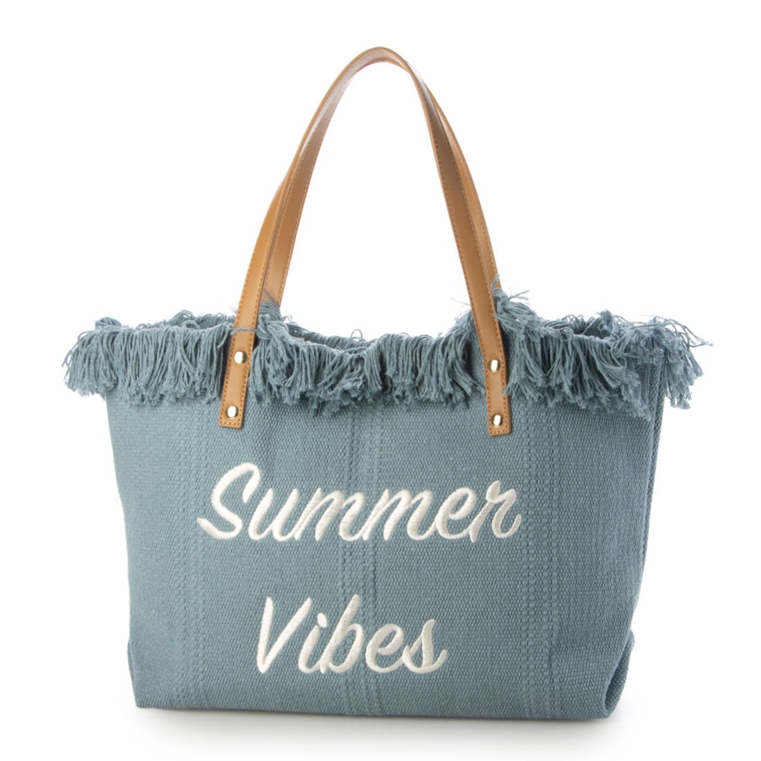 ノータグ no tag EMPERIA ☆SUMMER VIBES 刺しゅう柄フリンジデニム風