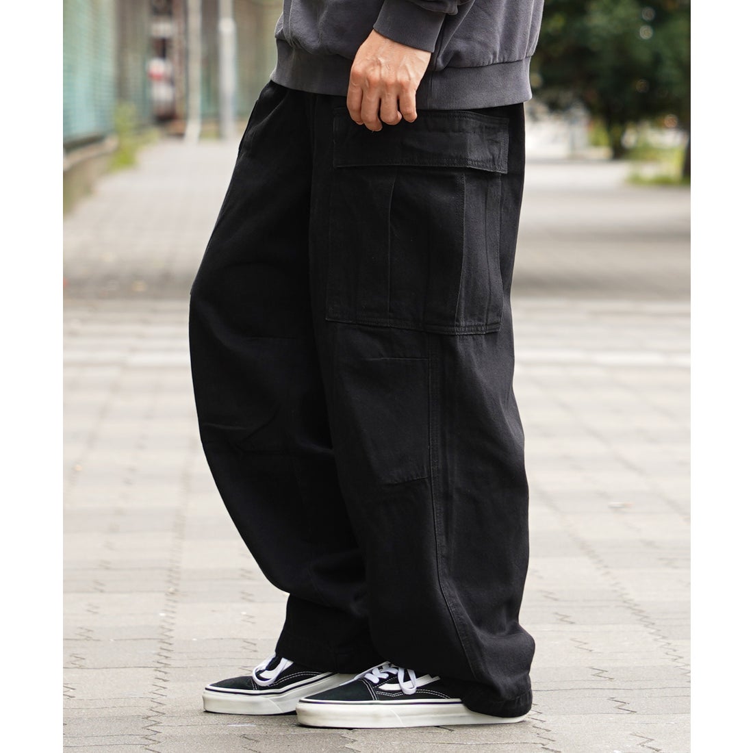 ワンフォークロージング 1111clothing ◇イージー ワイドカーゴ デニム
