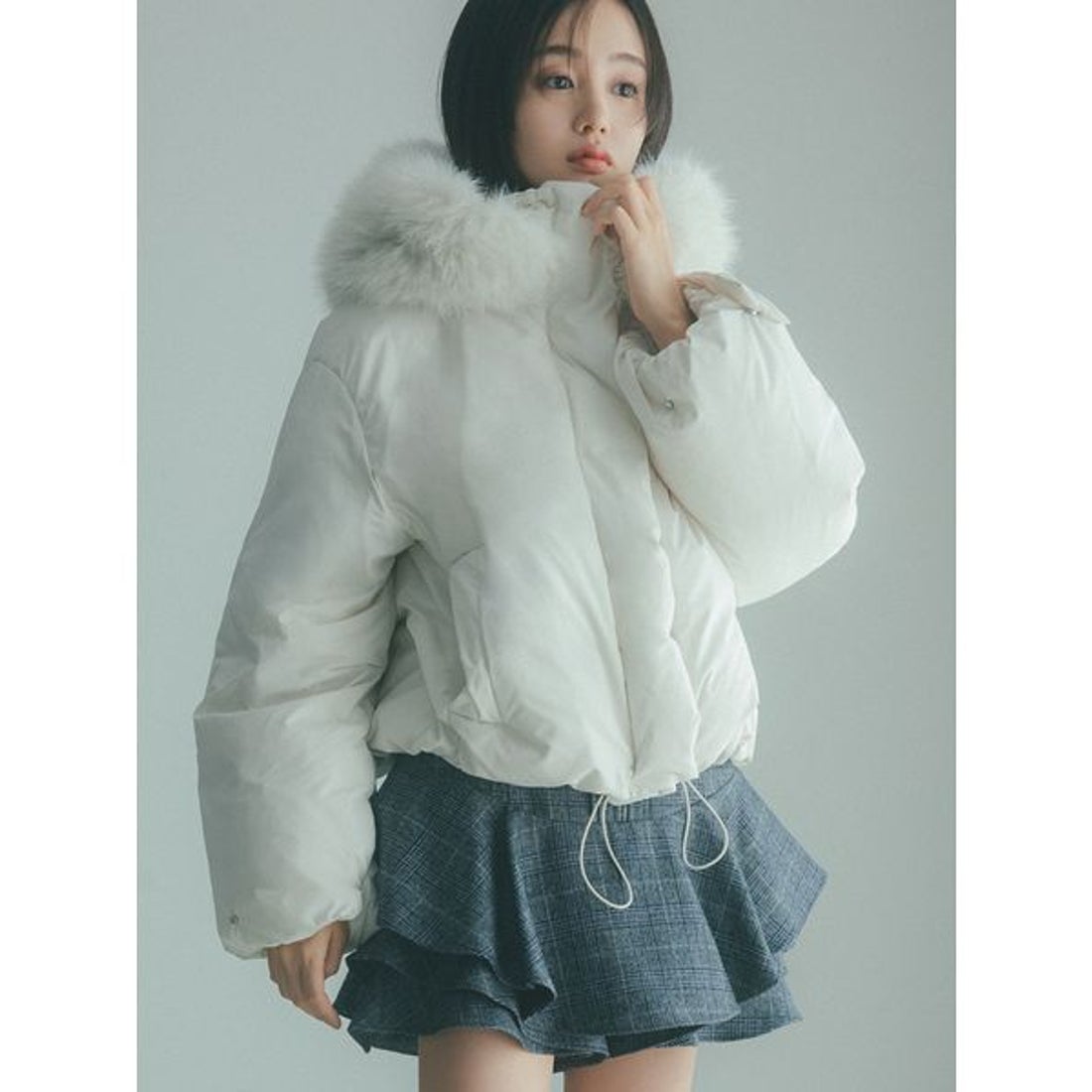 スナイデル SNIDEL 【WEB限定カラーあり】西川フードファーショート