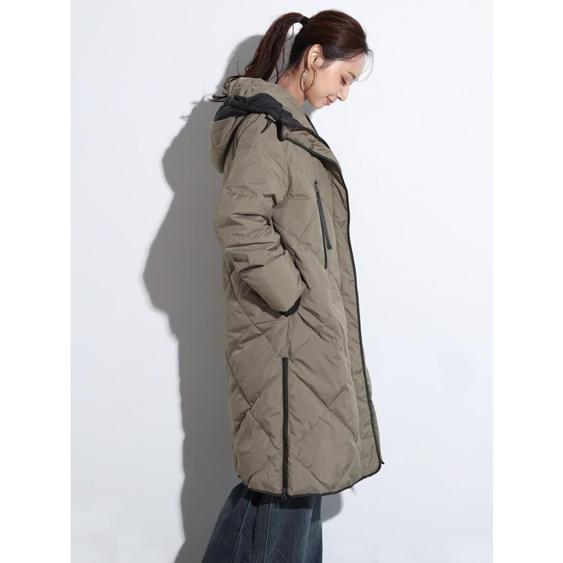 スコットクラブ SCOTCLUB キルティングダウンコート （ブラック