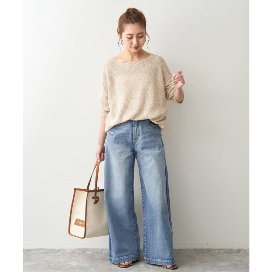 スピック＆スパン Spick & Span 《追加》5 1/2 BAGGY DENIM （サックス