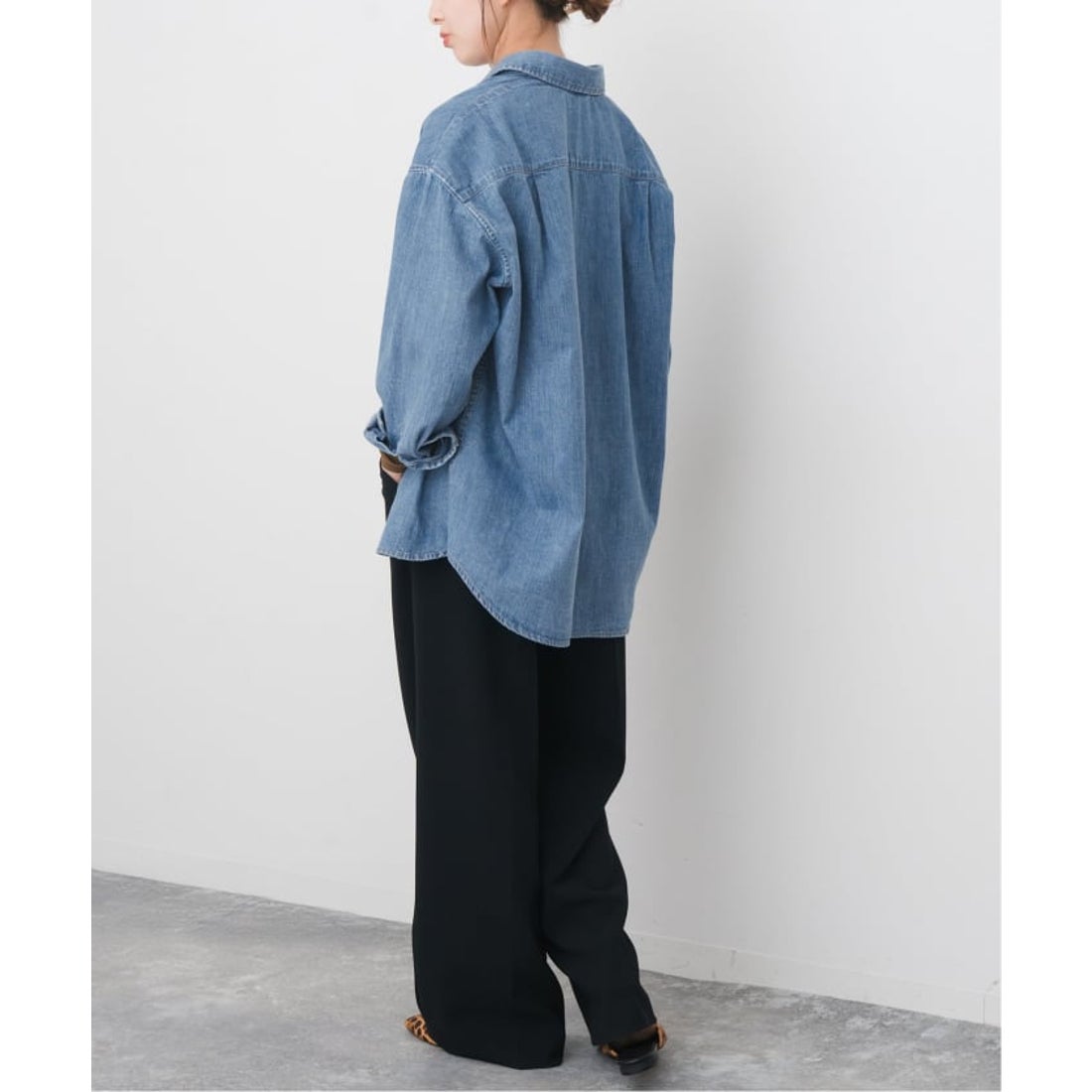 スピック＆スパン Spick & Span ライトオンスデニムルーズシャツ