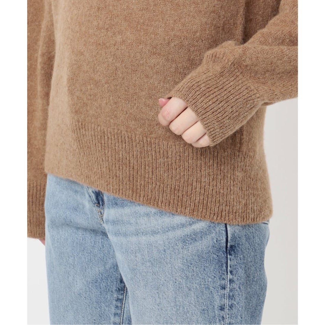 スピック＆スパン Spick & Span BABY ALPACAクルーニット （サックス