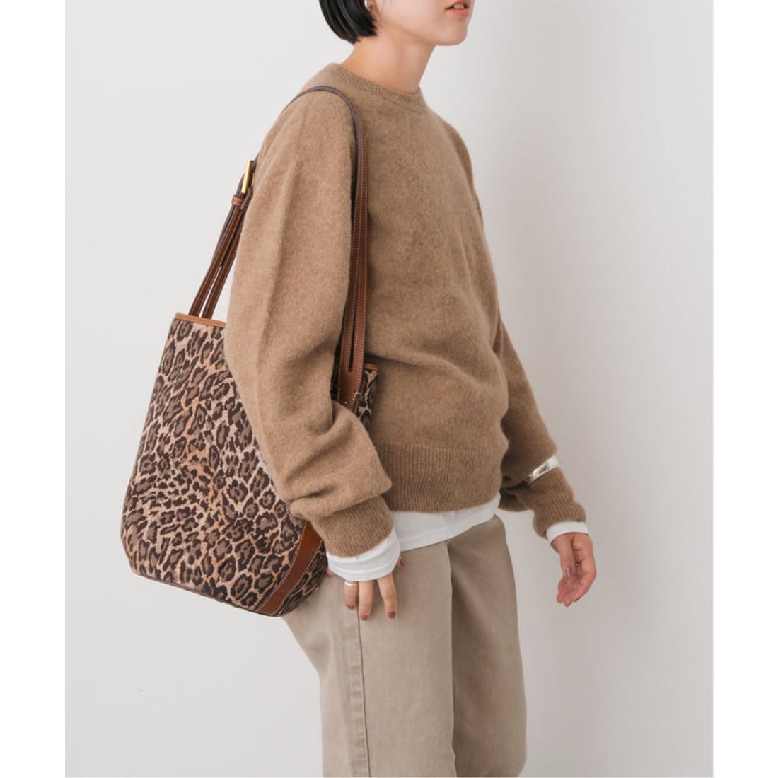 スピック＆スパン Spick & Span BABY ALPACAクルーニット （サックス