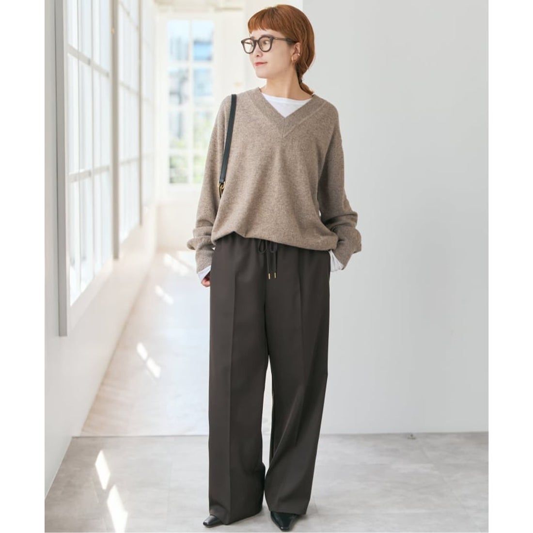 スピック＆スパン Spick & Span カシミヤ混Vネックプルオーバー