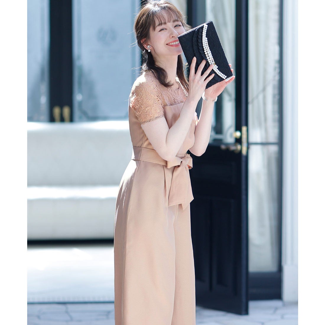 プールヴー PourVous ビスチェ風コルセットライクオールインワン