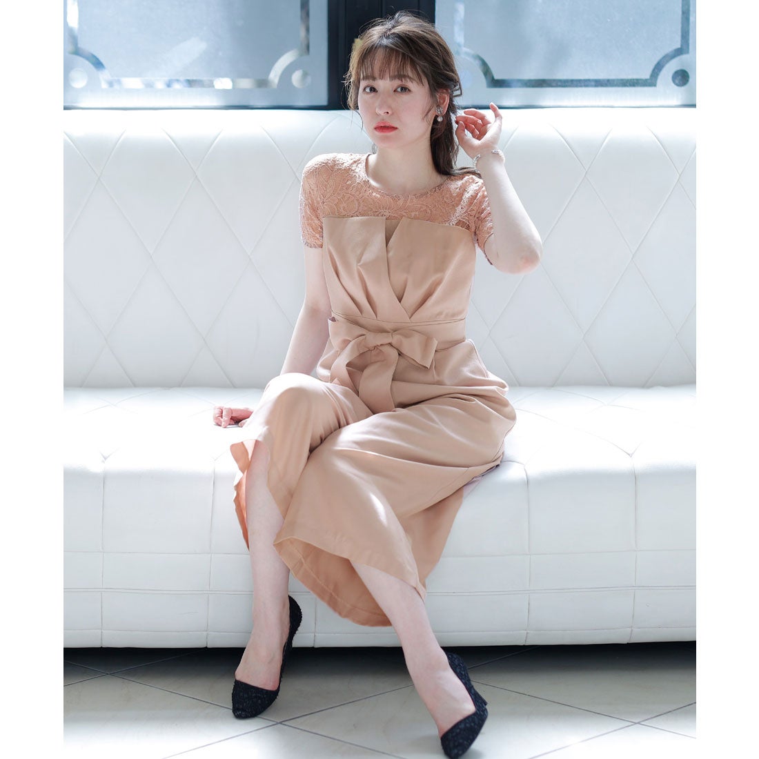 プールヴー PourVous ビスチェ風コルセットライクオールインワン