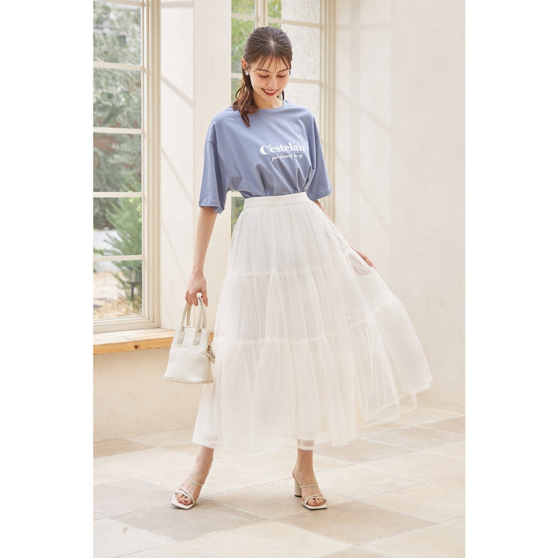 トッコクローゼット tocco closet ティアードチュールスカート