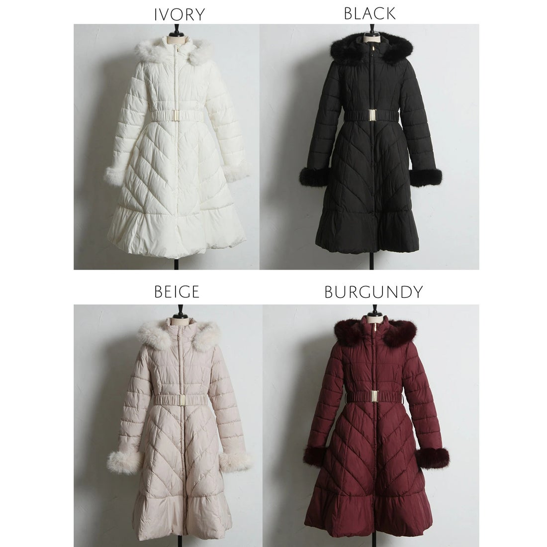 トッコクローゼット tocco closet 取り外し可能なファー＆ベルト付き