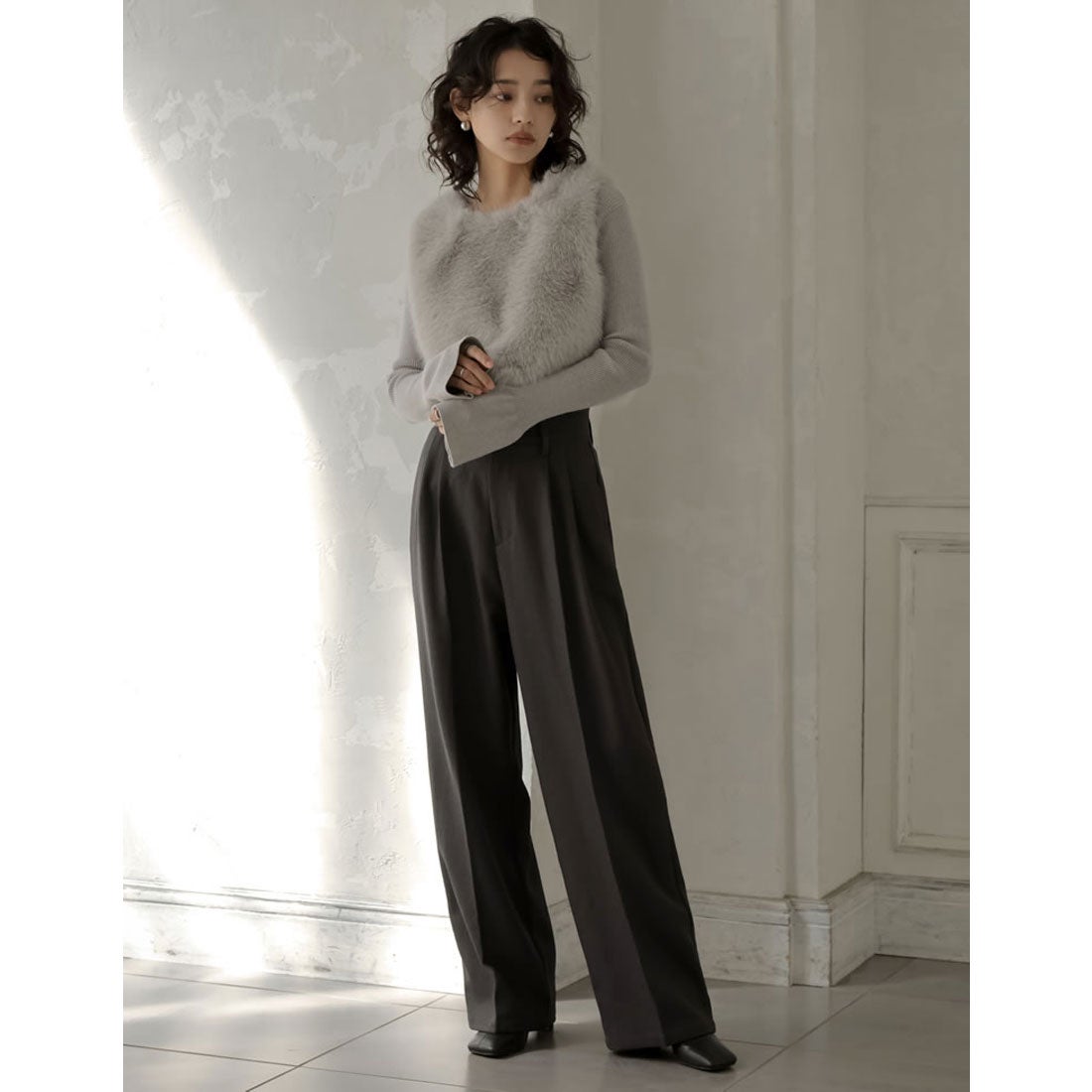 リエディ Re:EDIT [2024 AUTUMN COLLECTION]前後2WAYフェイクファー