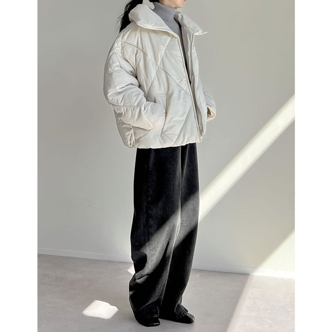 Re:EDIT [HITアウター][セレクトコラボ][低身長サイズ有]ダイヤキルト