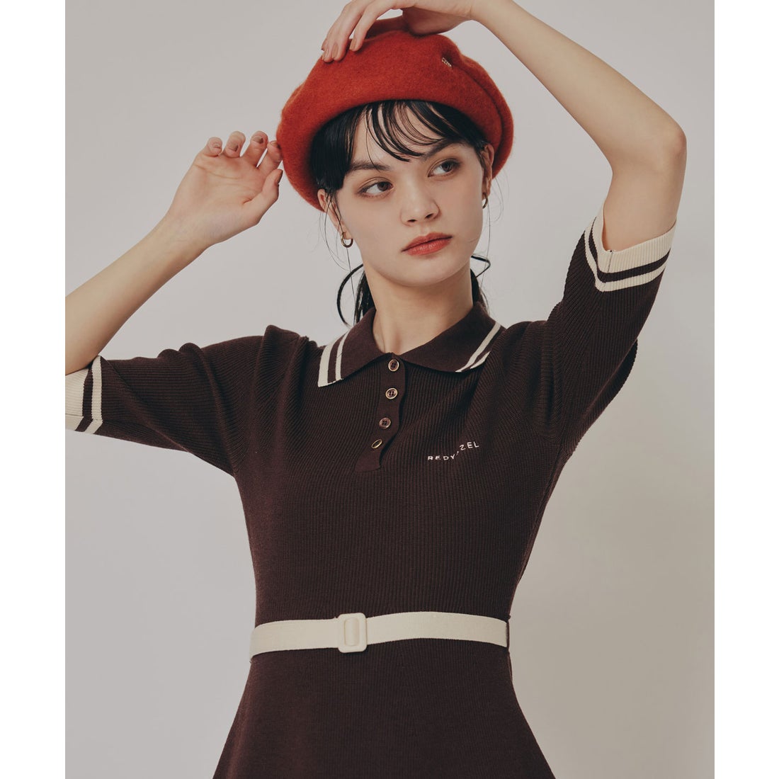 レディアゼル REDYAZEL メタルプレートベレー （オレンジ