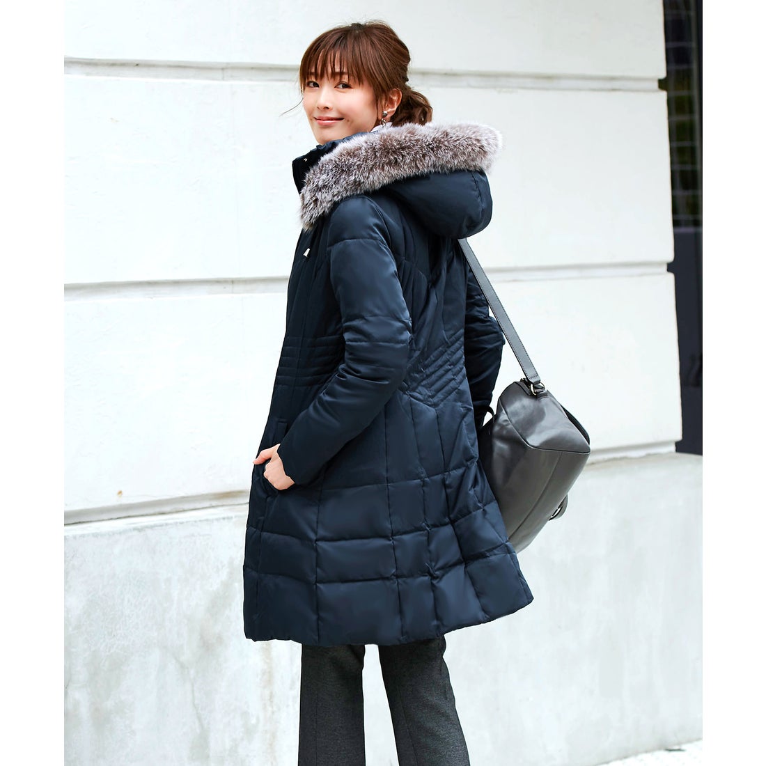 ルイルエブティック RUIRUE BOUTIQUE フォックスファー付きダウン