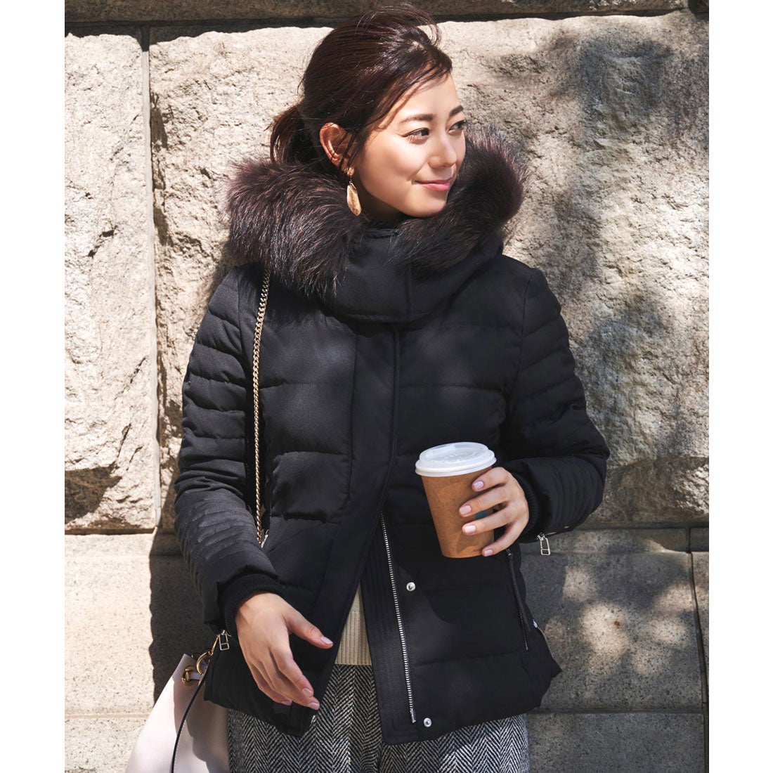 ルイルエブティック RUIRUE BOUTIQUE ラクーンファーサイドジップ