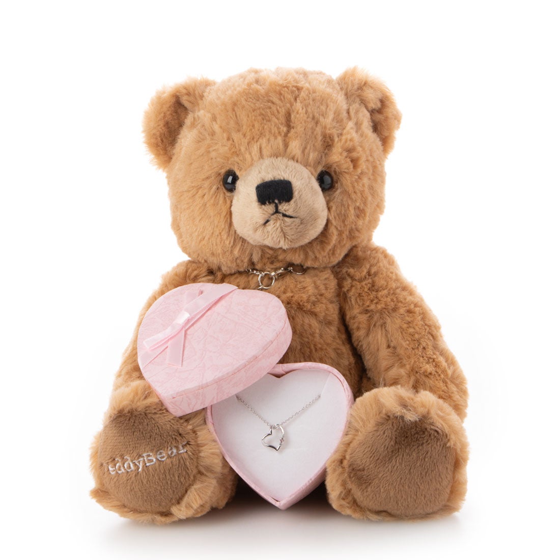 シアーズ Sears 天然ダイヤ ハート ネックレス レディース テディベア