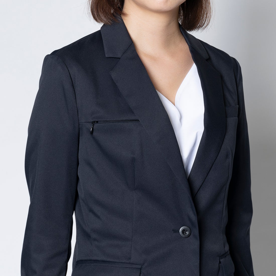 テーラードジャケット・裏地あり （ダークネイビー） -WWSワークウェア